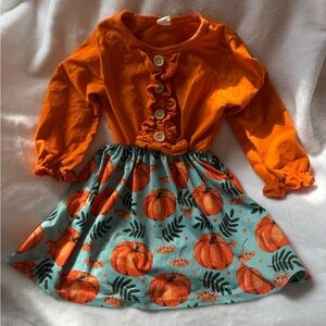 Orange and Blue Pumpkin Dress